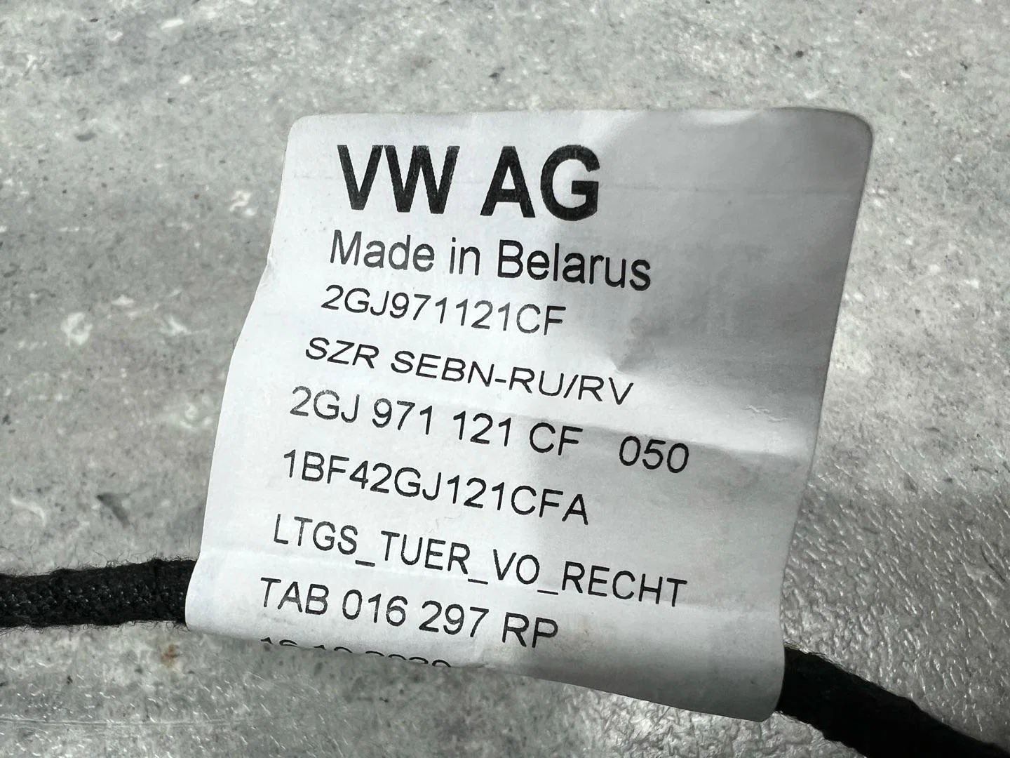 Проводка двери передней правой Volkswagen Taos 1 - миниатюра 6