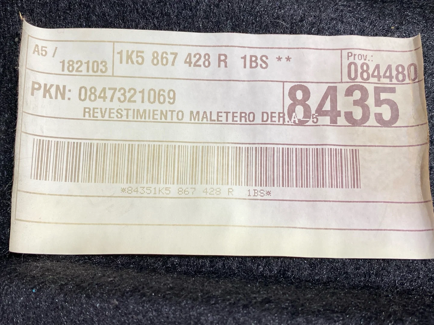 Обшивка отсека багажника правая Volkswagen Jetta 5 - миниатюра 7