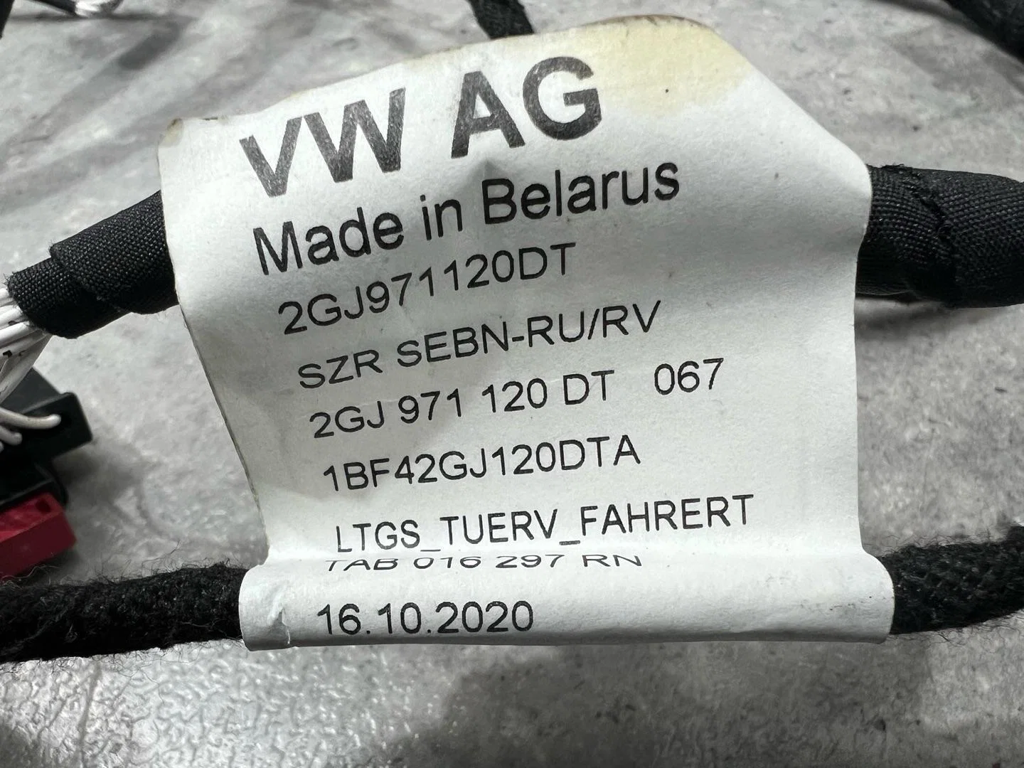 Проводка двери передней левой Volkswagen Taos 1 - миниатюра 6