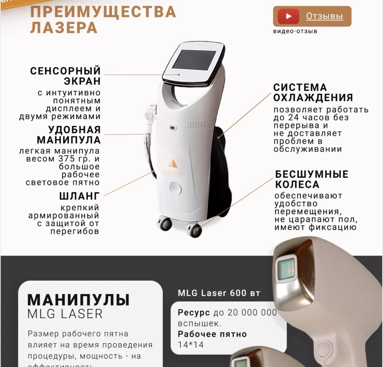 Аппарат для лазерной эпиляции MLG - миниатюра 2