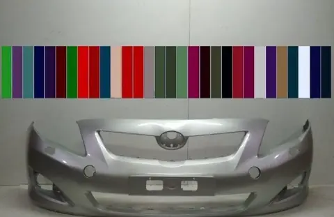 Бампер передний Toyota Corolla E150 серебристый