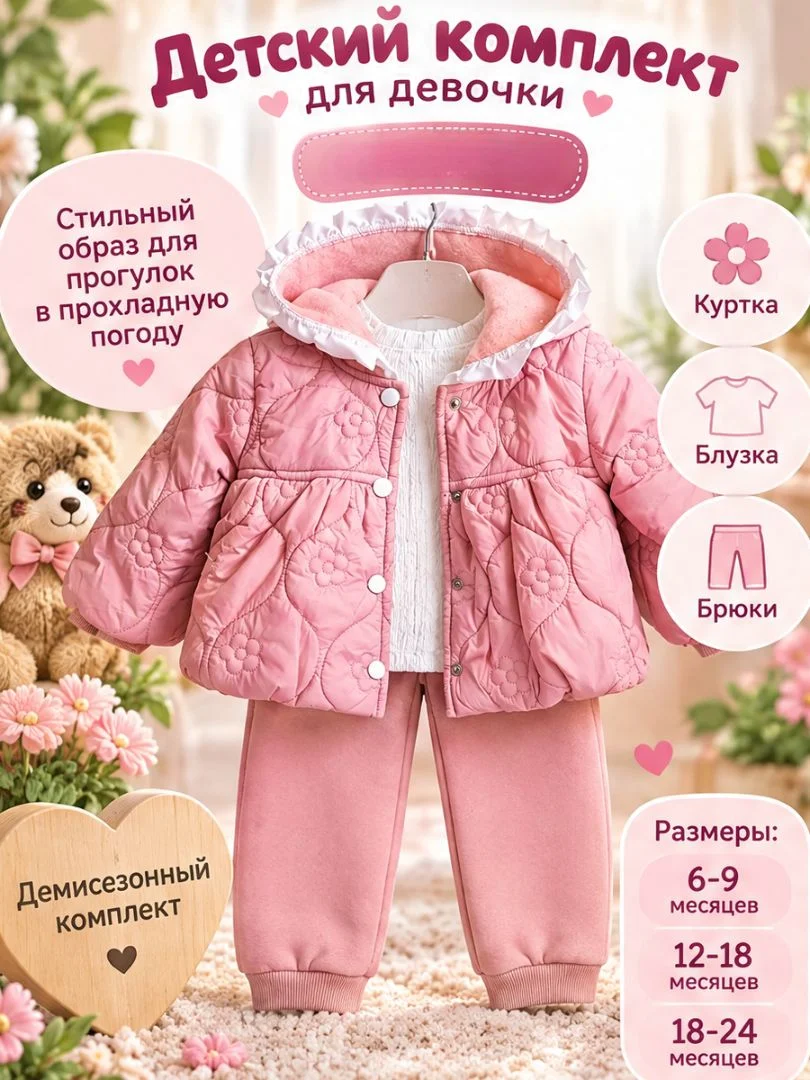Осенний комплект для девочки - изображение 1