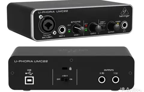 звуковая карта behringer u-phoria umc22