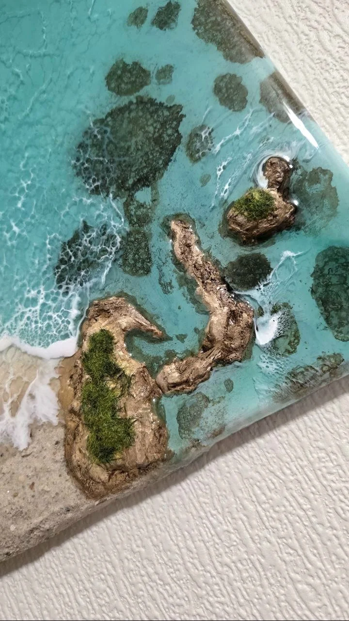 Картина из эпоксидной смолы море бирюзовое - миниатюра 5