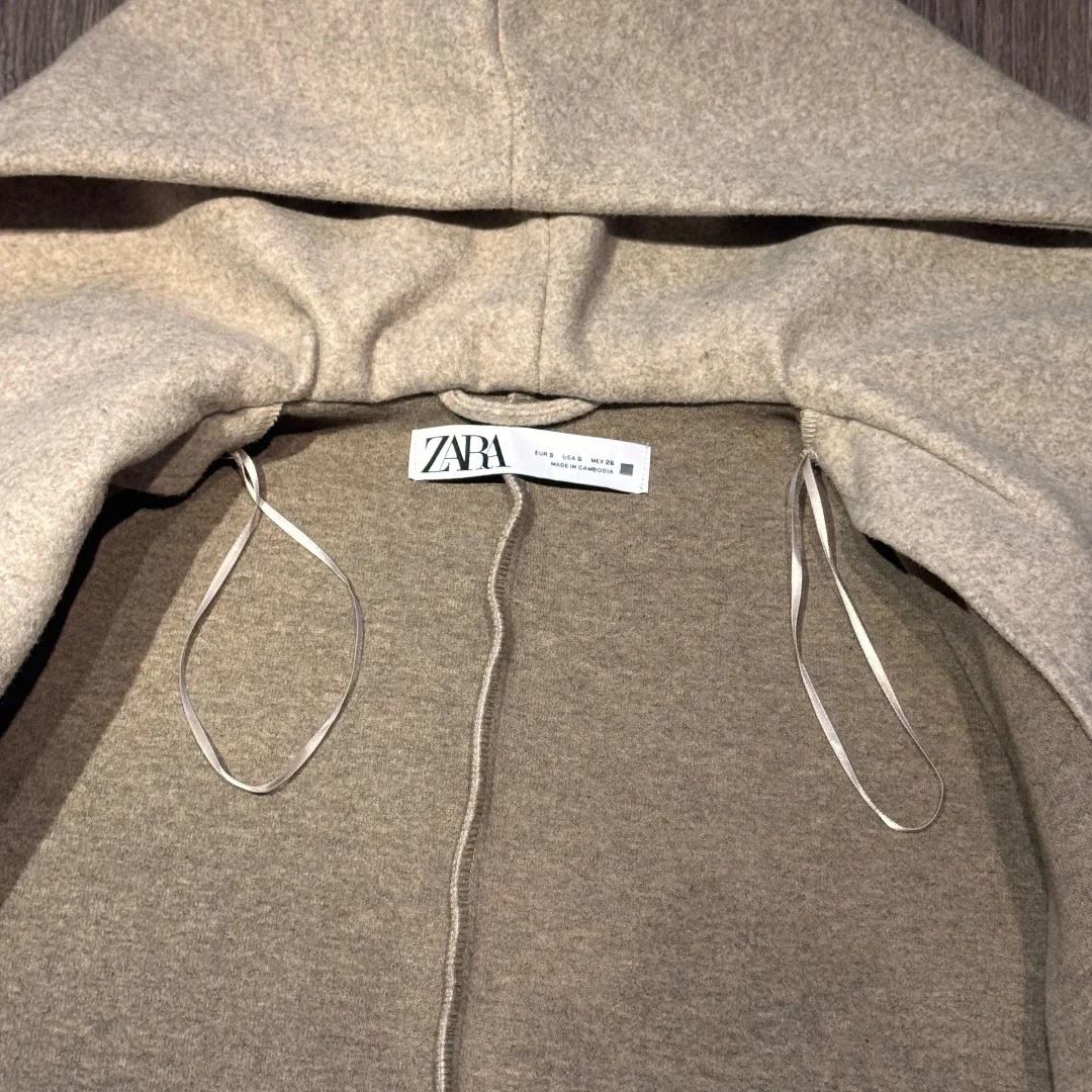 осеннее пальто zara s - миниатюра 4