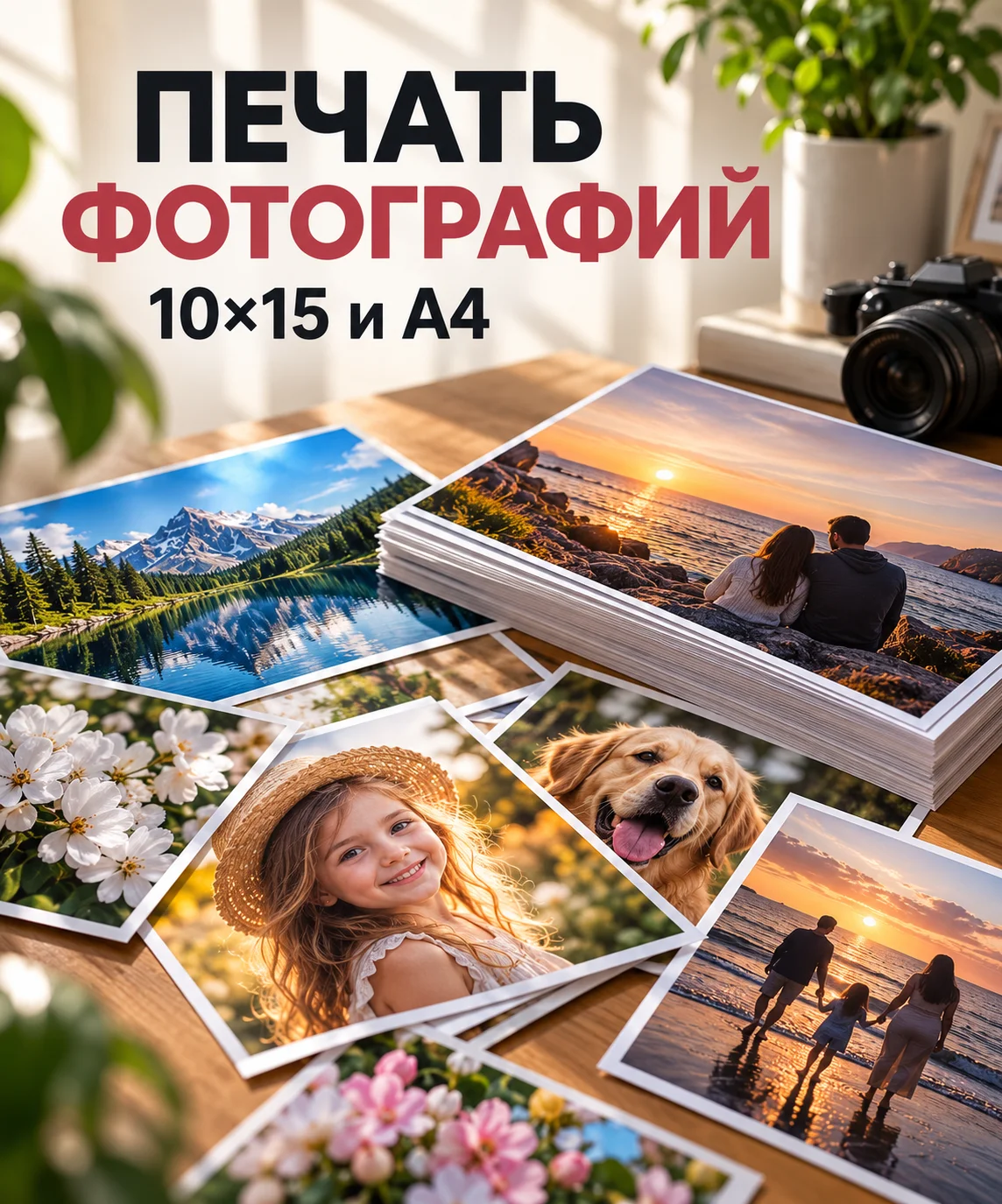 Печать фотографий 10×15 и A4 | От 15 ₽ - изображение 1