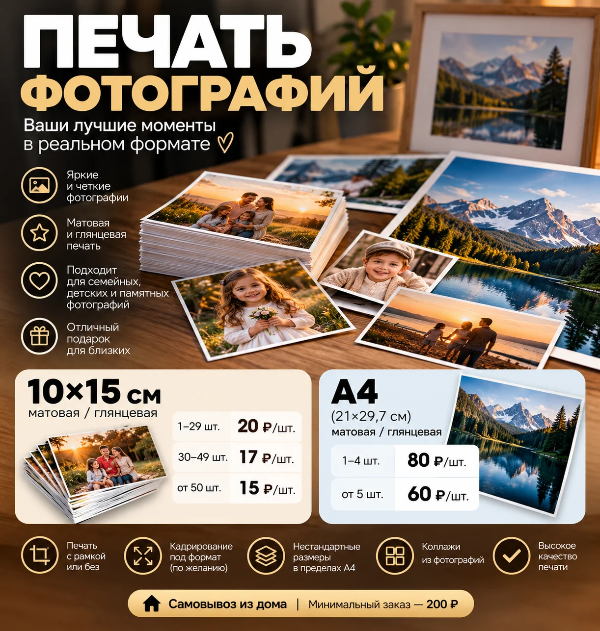 Печать фотографий 10×15 и A4 | От 15 ₽ - миниатюра 2