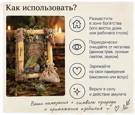 Денежный амулет с руной Феху — мини-картина ручной работы - миниатюра 7