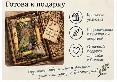 Денежный амулет с руной Феху — мини-картина ручной работы - миниатюра 8