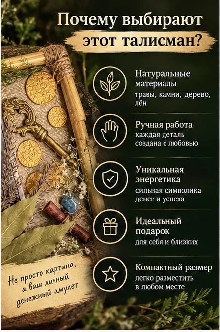🔑 Талисман «Ключ от денежного потока» — мини-карт - миниатюра 2
