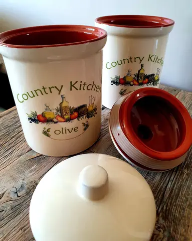 Банка для сыпучих продуктов Country Kitchen Olive