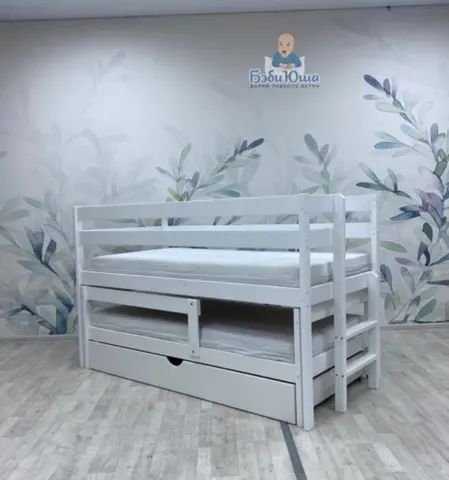 детская кроватка  2х ярусная матрешка