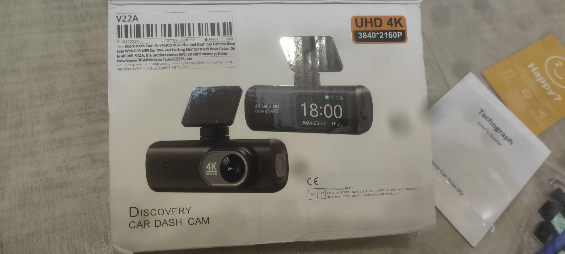 Видеорегистратор Soam Dash Cam 4K 1080P - миниатюра 4