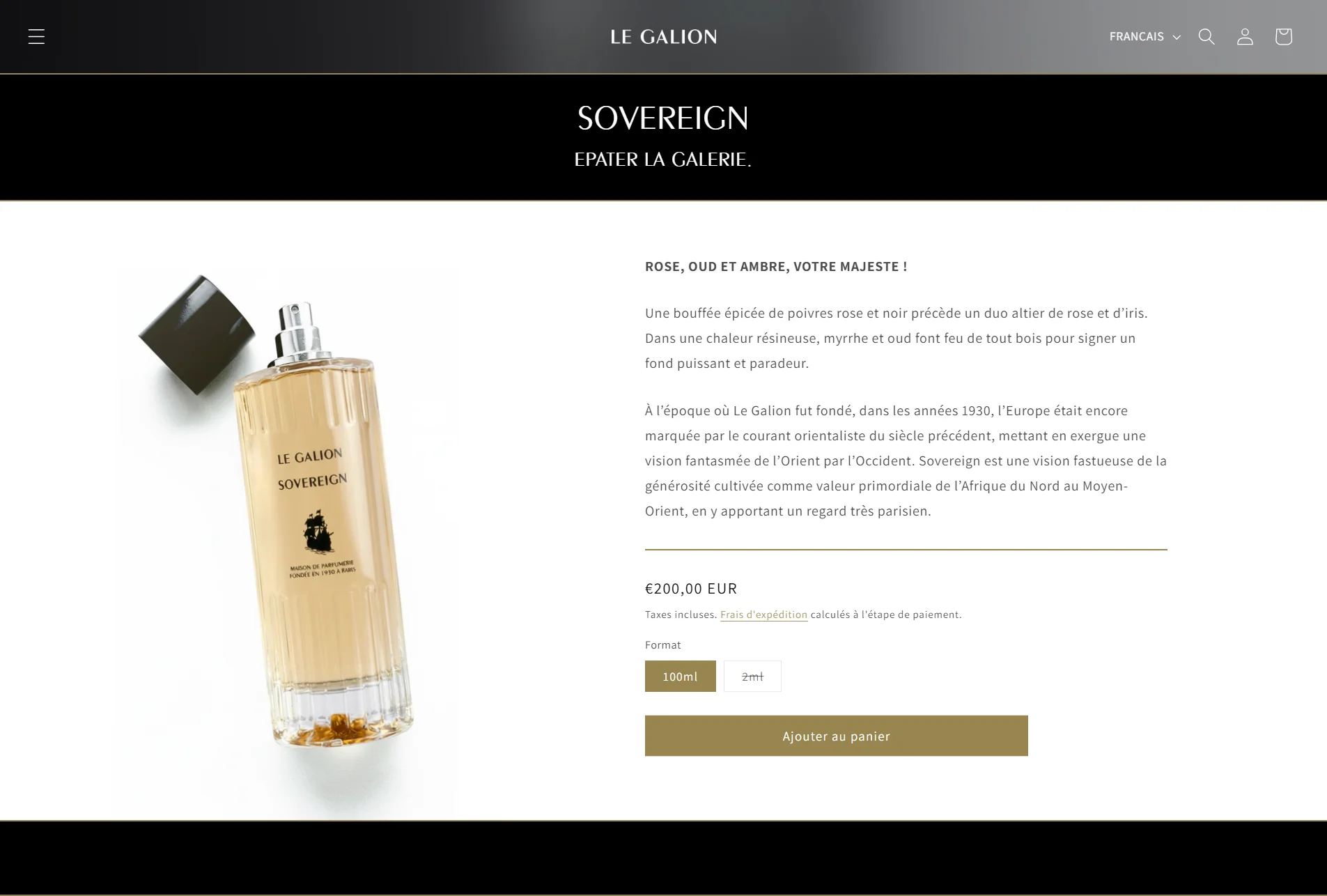 Le Galion "Sovereign" (France) 100 мл - миниатюра 3