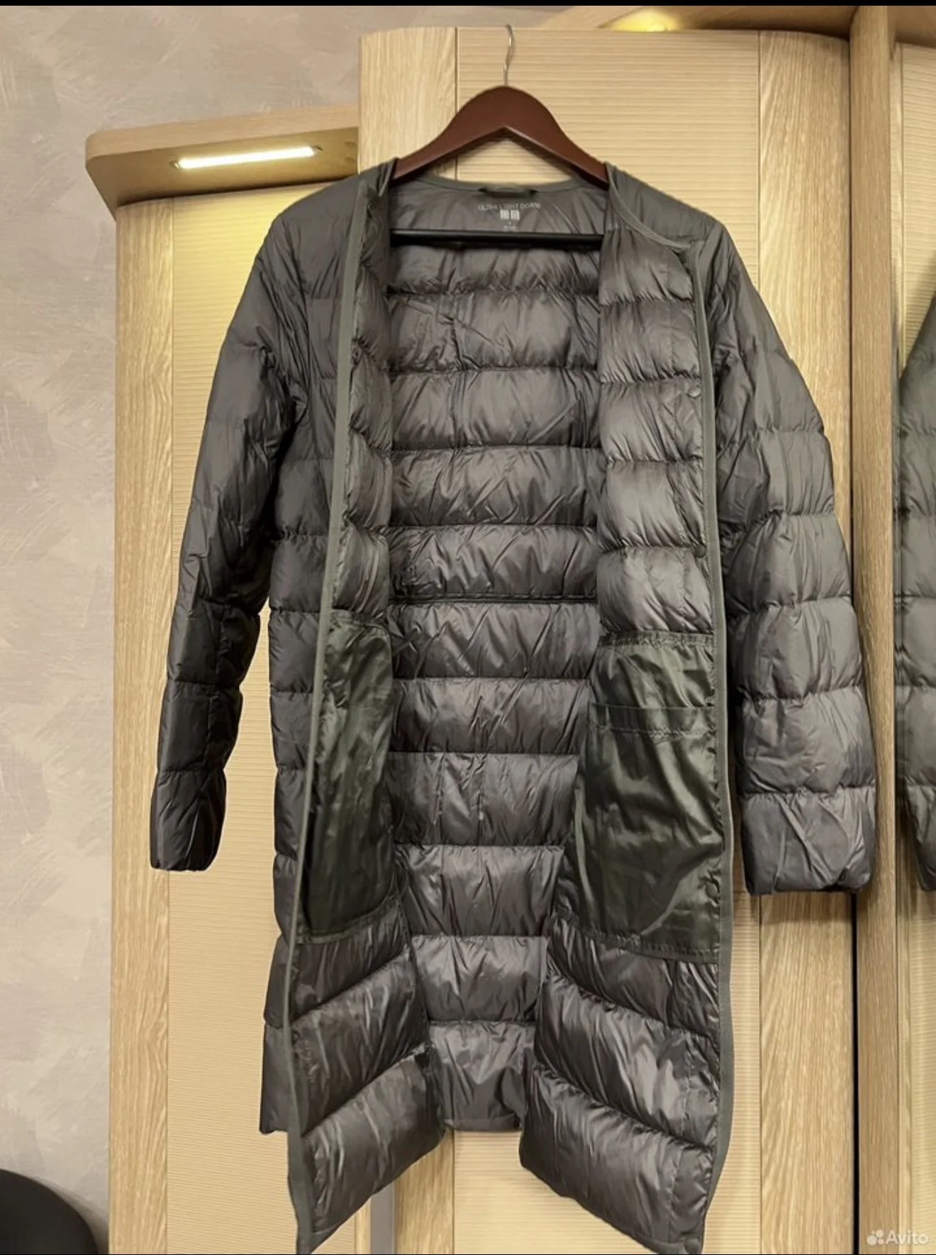 Uniqlo женское пальто пух размер L - миниатюра 2
