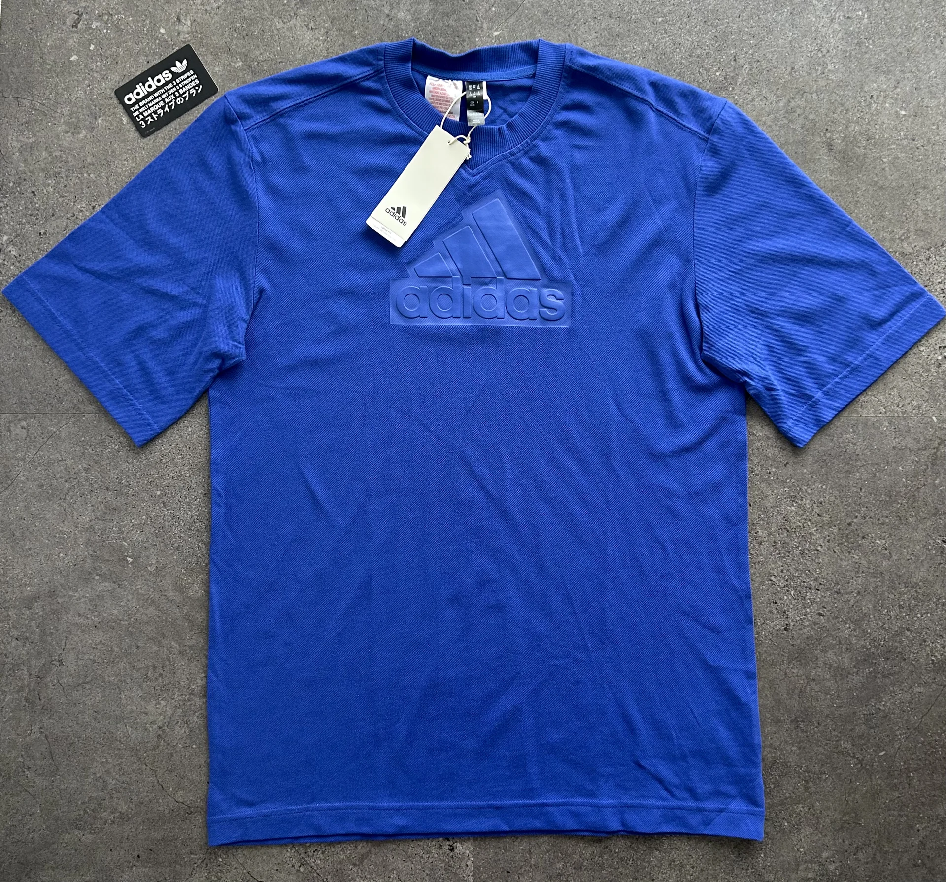 Футболка Adidas U FI LOGO T Blue (HR6297) - изображение 1