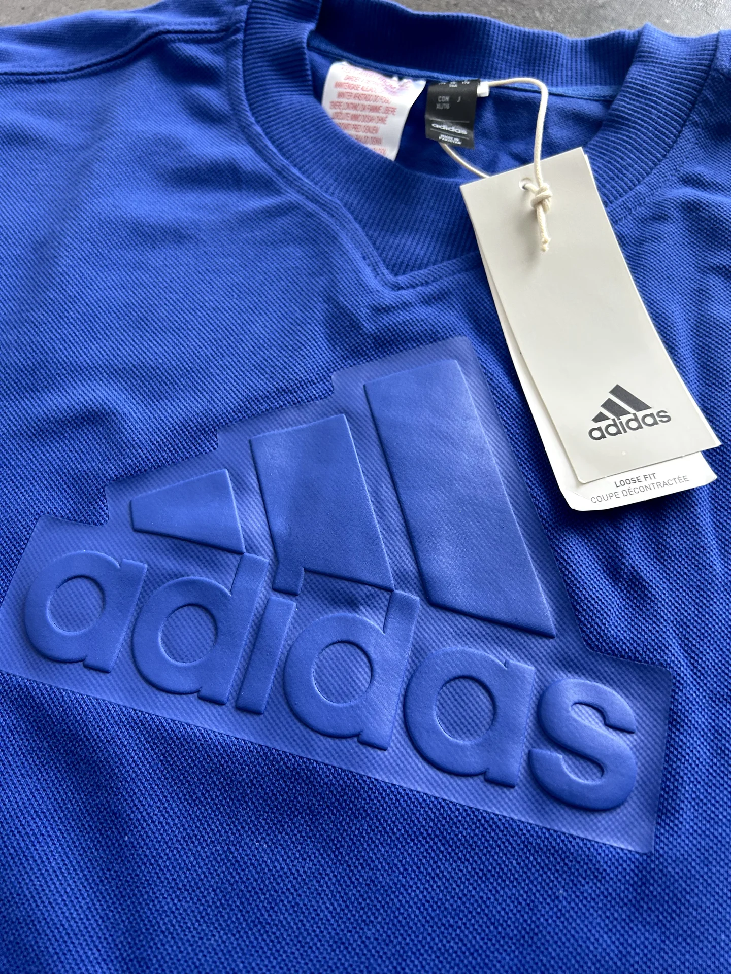 Футболка Adidas U FI LOGO T Blue (HR6297) - миниатюра 4
