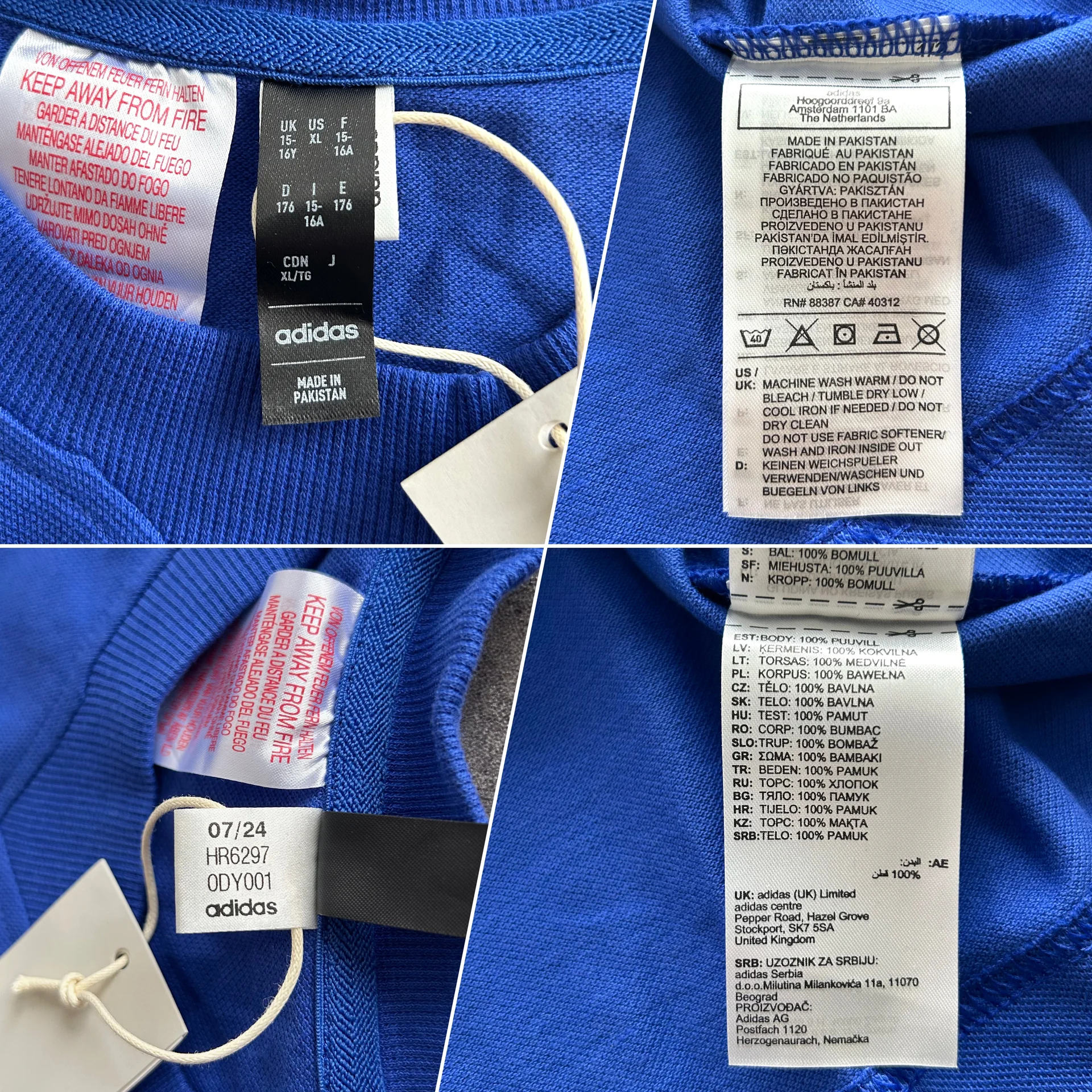 Футболка Adidas U FI LOGO T Blue (HR6297) - миниатюра 6