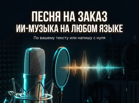 Песня на заказ с нуля или по вашему тексту ИИ