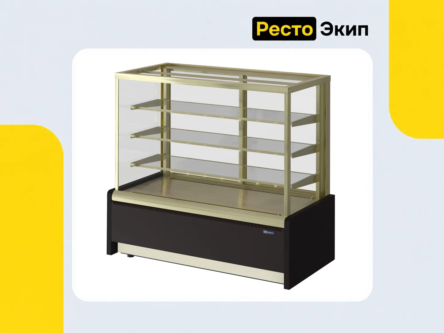 Kayman K-ВК-1300 Квадро Бронза — Кондитерская витрина - изображение 1