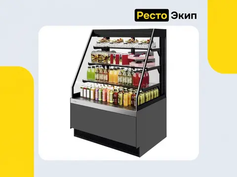 Chilz Vete II Kub OF 90 Серый матовый/Шлифованная нержавейка — Кондитерская витрина