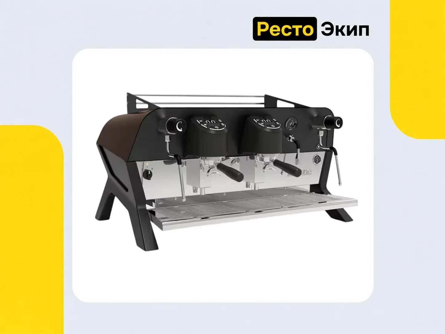 Sanremo F18 SB 2GR Tall чёрно-коричневая — Рожковая кофемашина - изображение 1