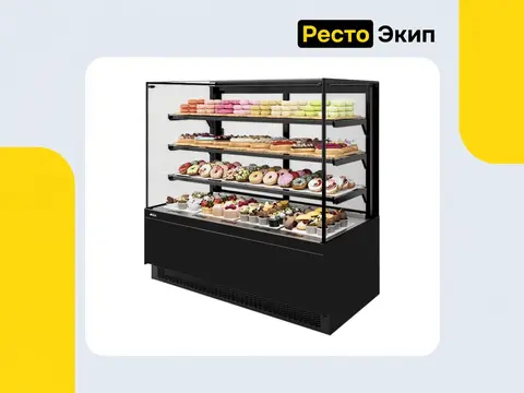 Vete II Kub 90 Металлик/Чёрный матовый — Кондитерская витрина