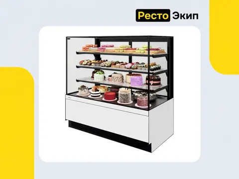 Vete II Kub Lux 90 Металлик/Белый — Кондитерская витрина