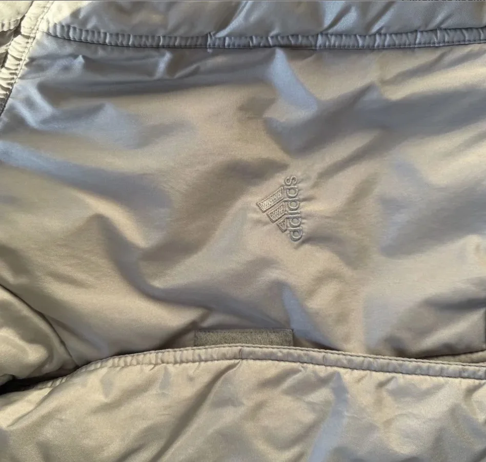 Куртка весенняя Adidas серебристая - миниатюра 9