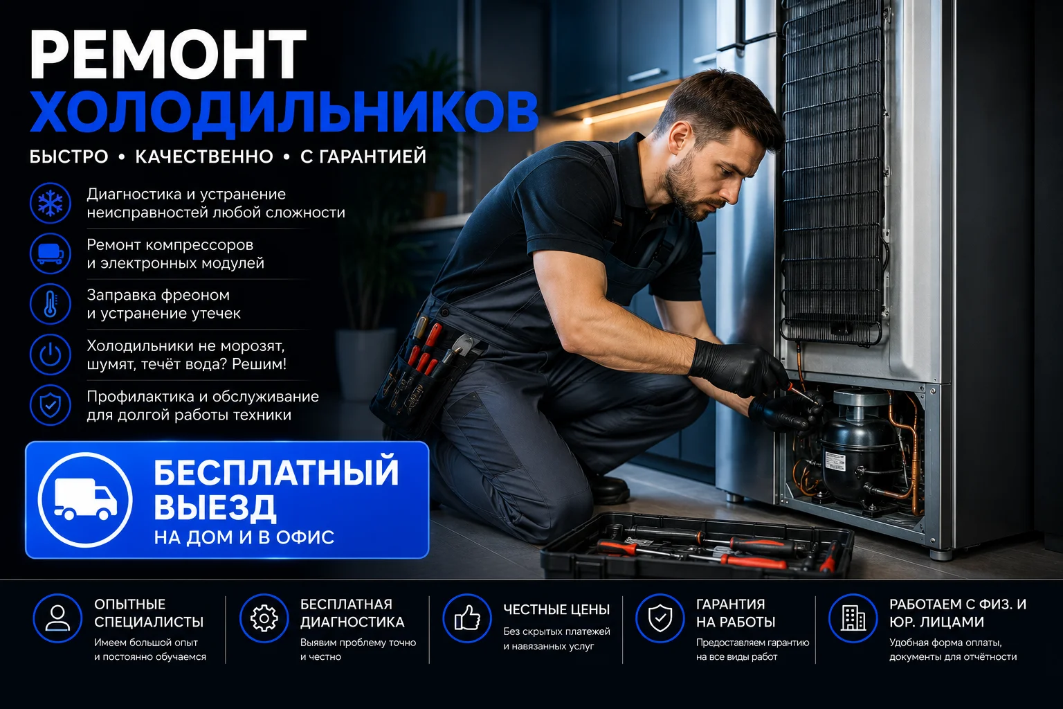 Ремонт холодильников и холодильного оборудования - изображение 1