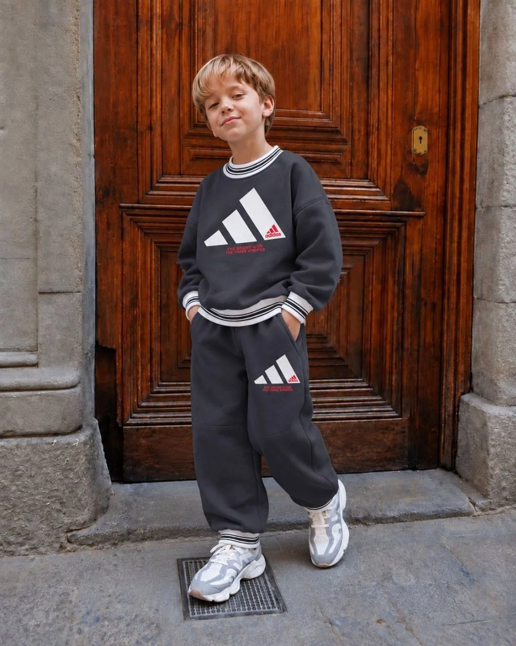 Костюм с начесом Adidas для мальчика - миниатюра 4