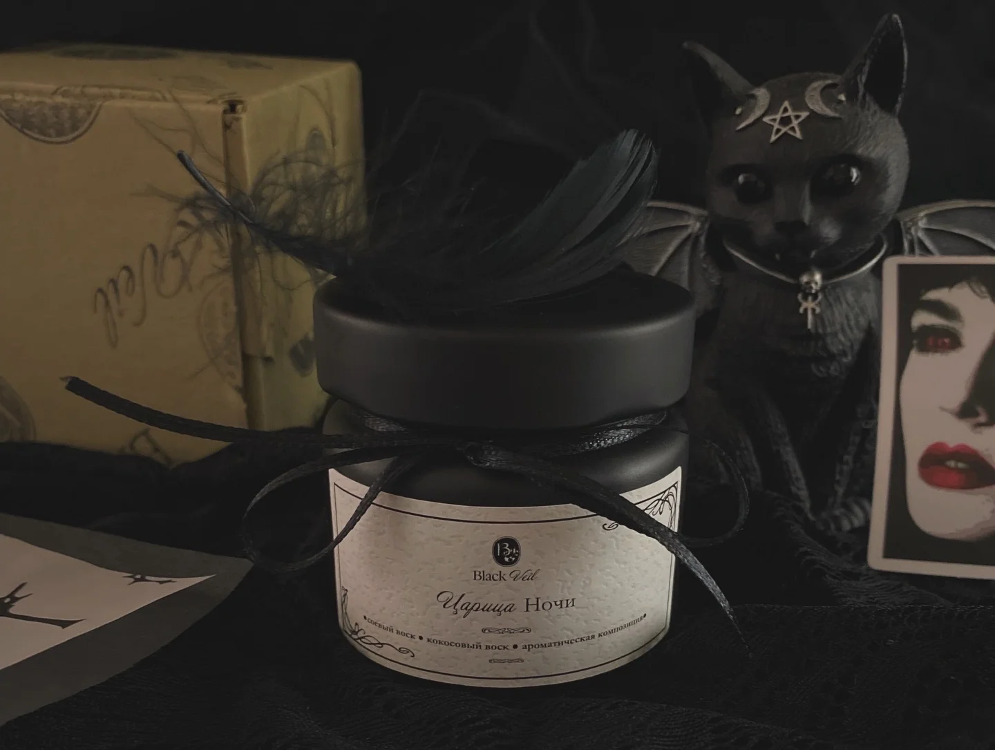 Царица ночи 🦇 аромасвеча - миниатюра 6