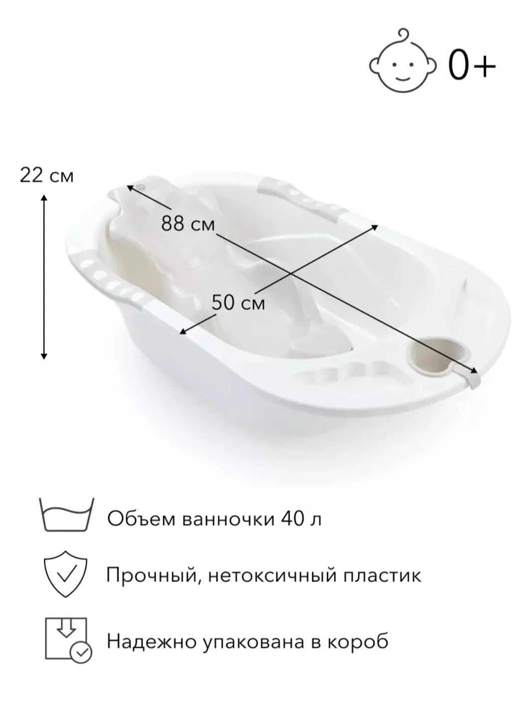 Детская ванночка Happy Baby+подставка - миниатюра 5