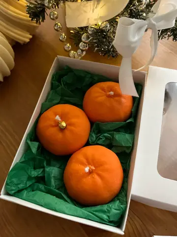 Новогодние свечи мандаринки