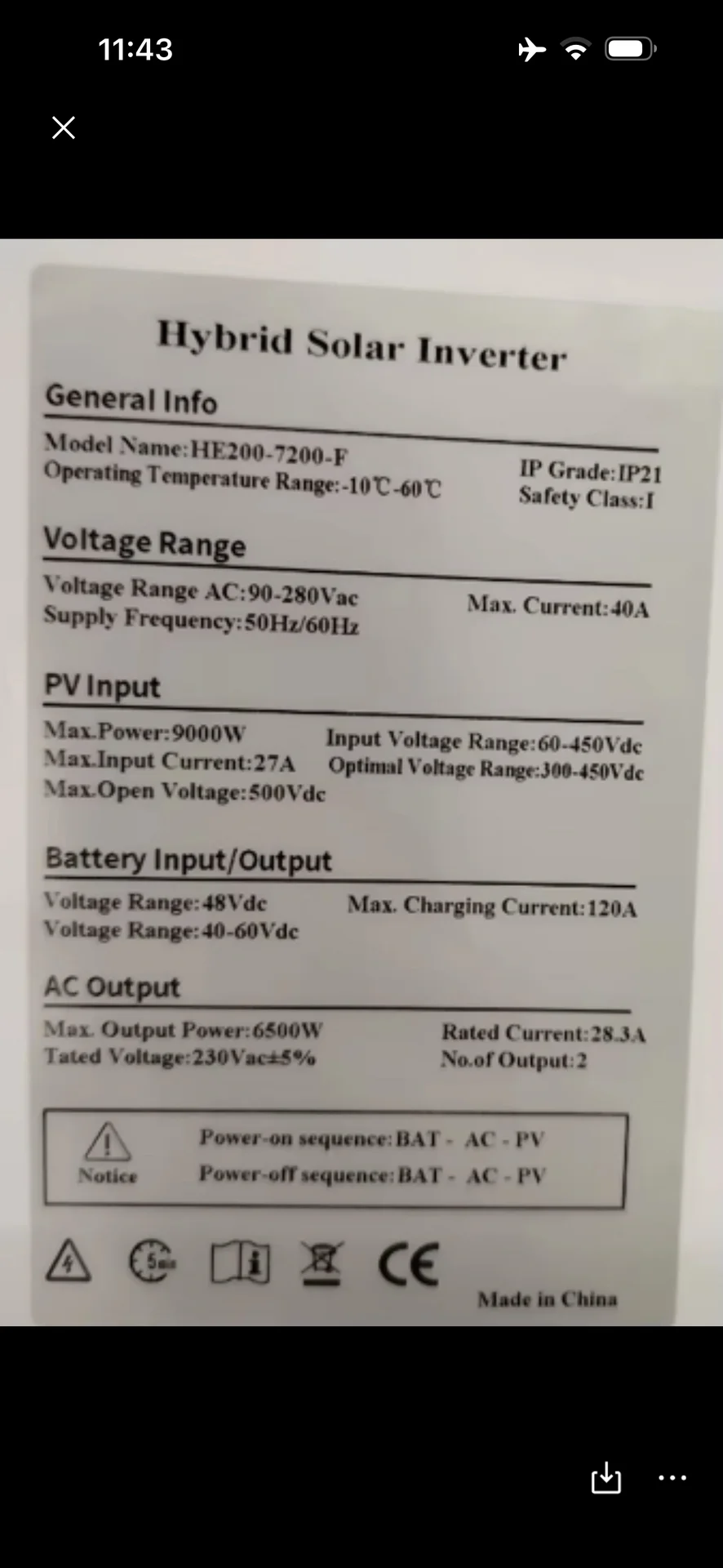 Гибридный инвертор 48 V 9000W - миниатюра 4