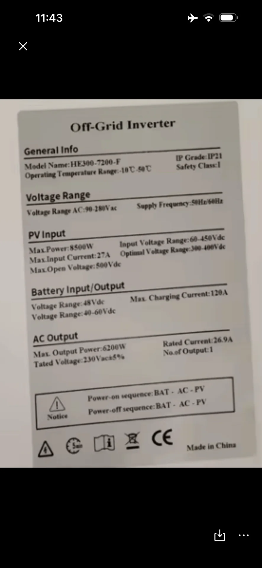 Гибридный инвертор 48 V 9000W - миниатюра 5
