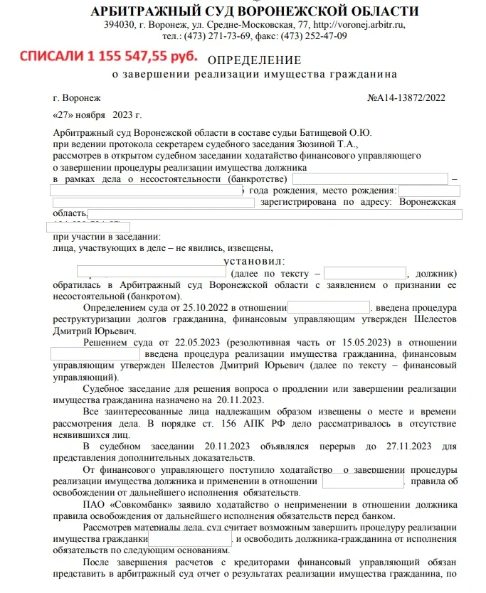 Банкротство. Гарантированное списание долгов - миниатюра 7
