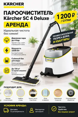 Аренда пароочистителя karcher