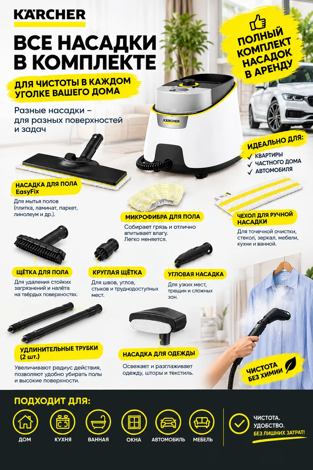 Аренда пароочистителя karcher - миниатюра 3