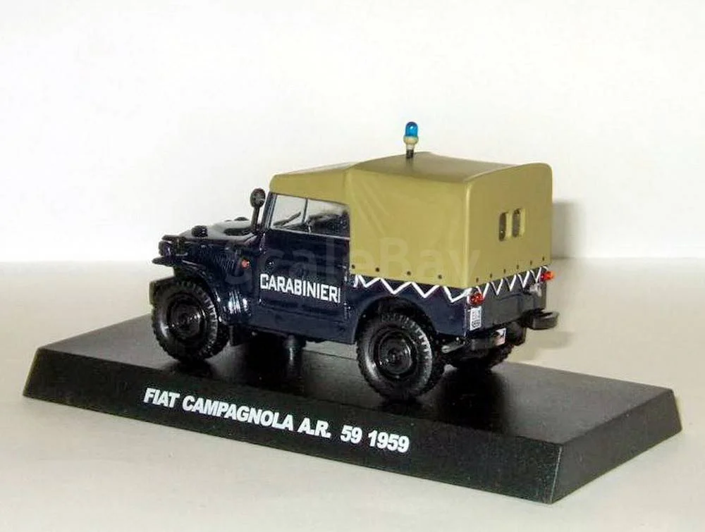 Полицейские машины мира спец.вып №1 FIAT CAMPAGNOLA 1959 полиция италии - миниатюра 4