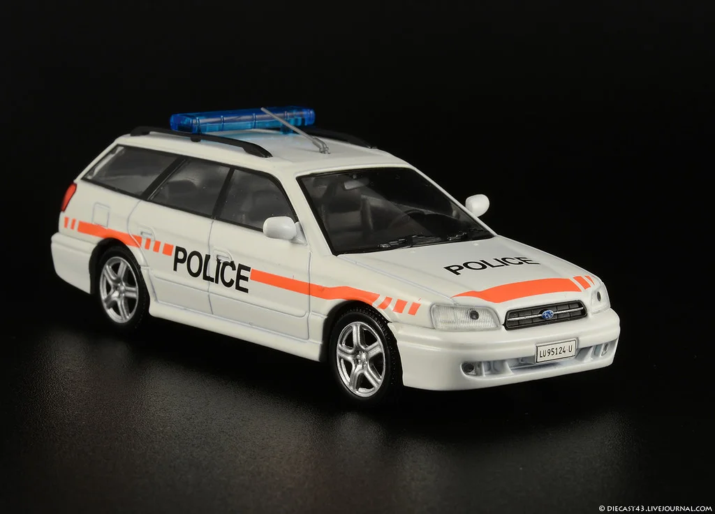 Полицейские машины мира №58 SUBARU LEGACY полиция швейцарии - миниатюра 2