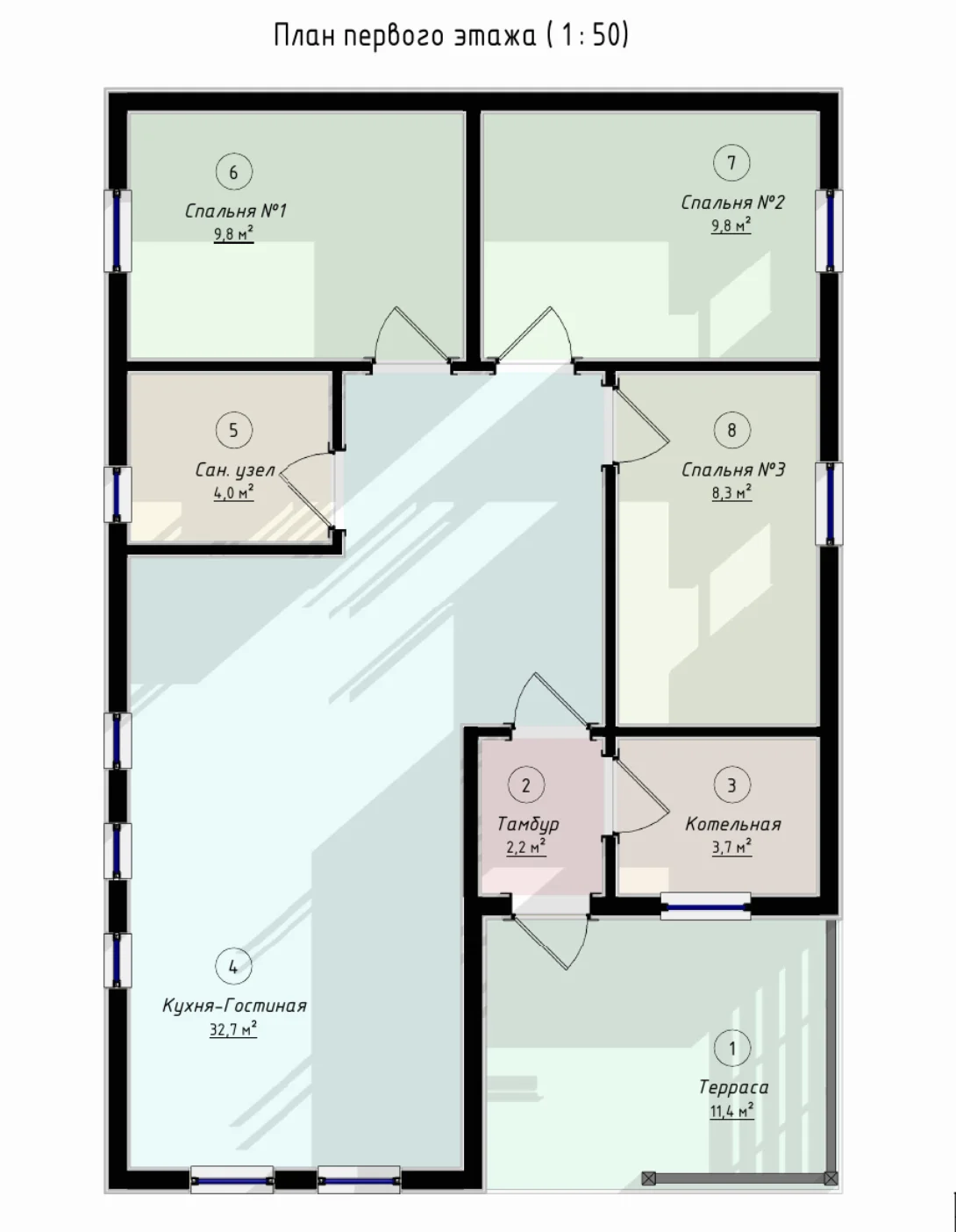 Каркасный дом 96 м2 - миниатюра 10