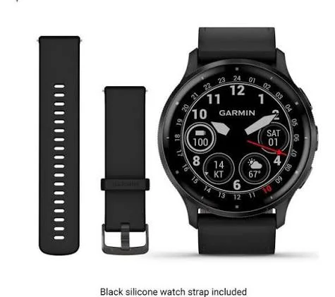 Garmin Venu 3 Slate Black Silicone + Leather - миниатюра 2