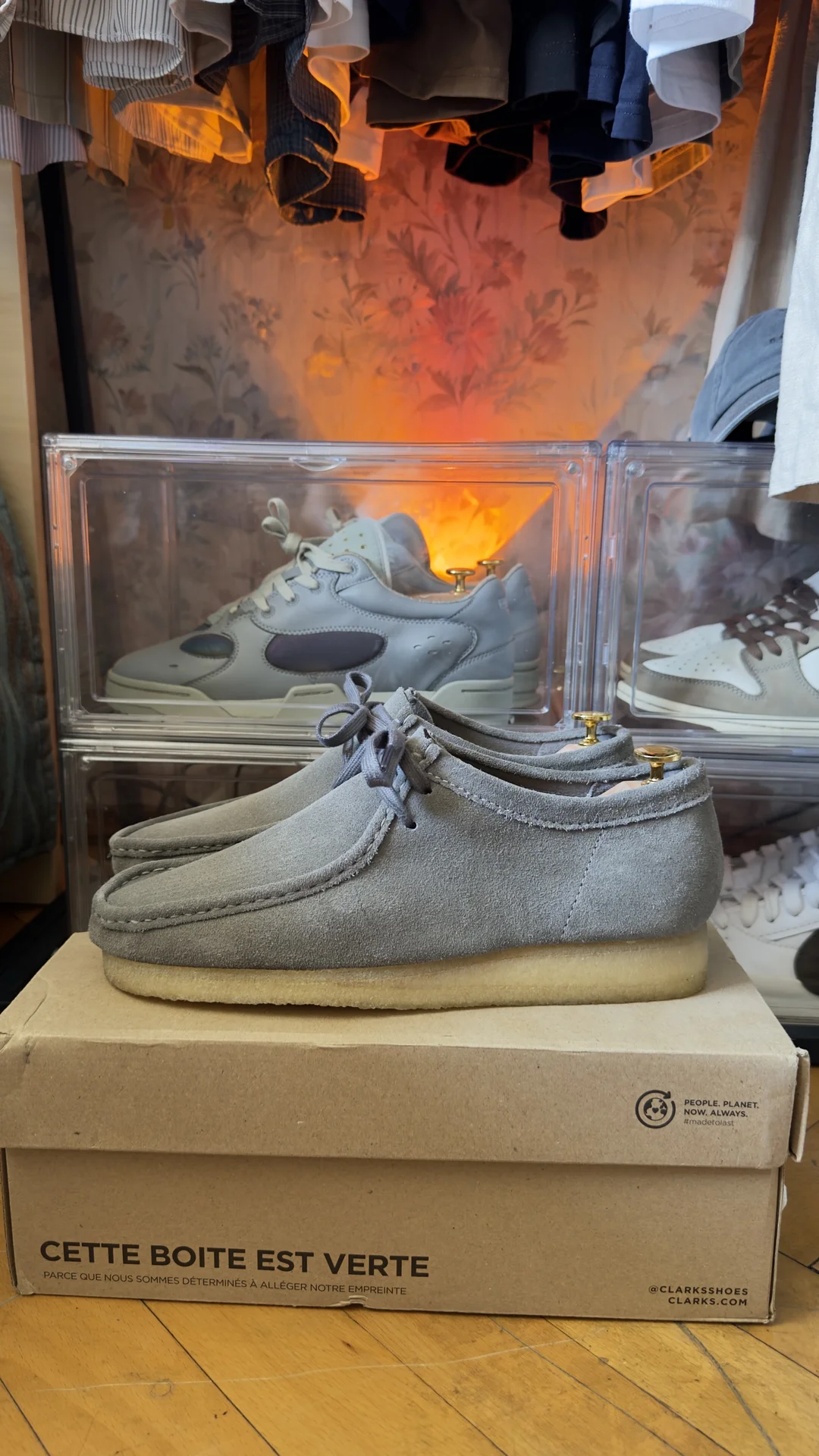 Clarks Originals Wallabee серые замшевые 44.5 - изображение 1
