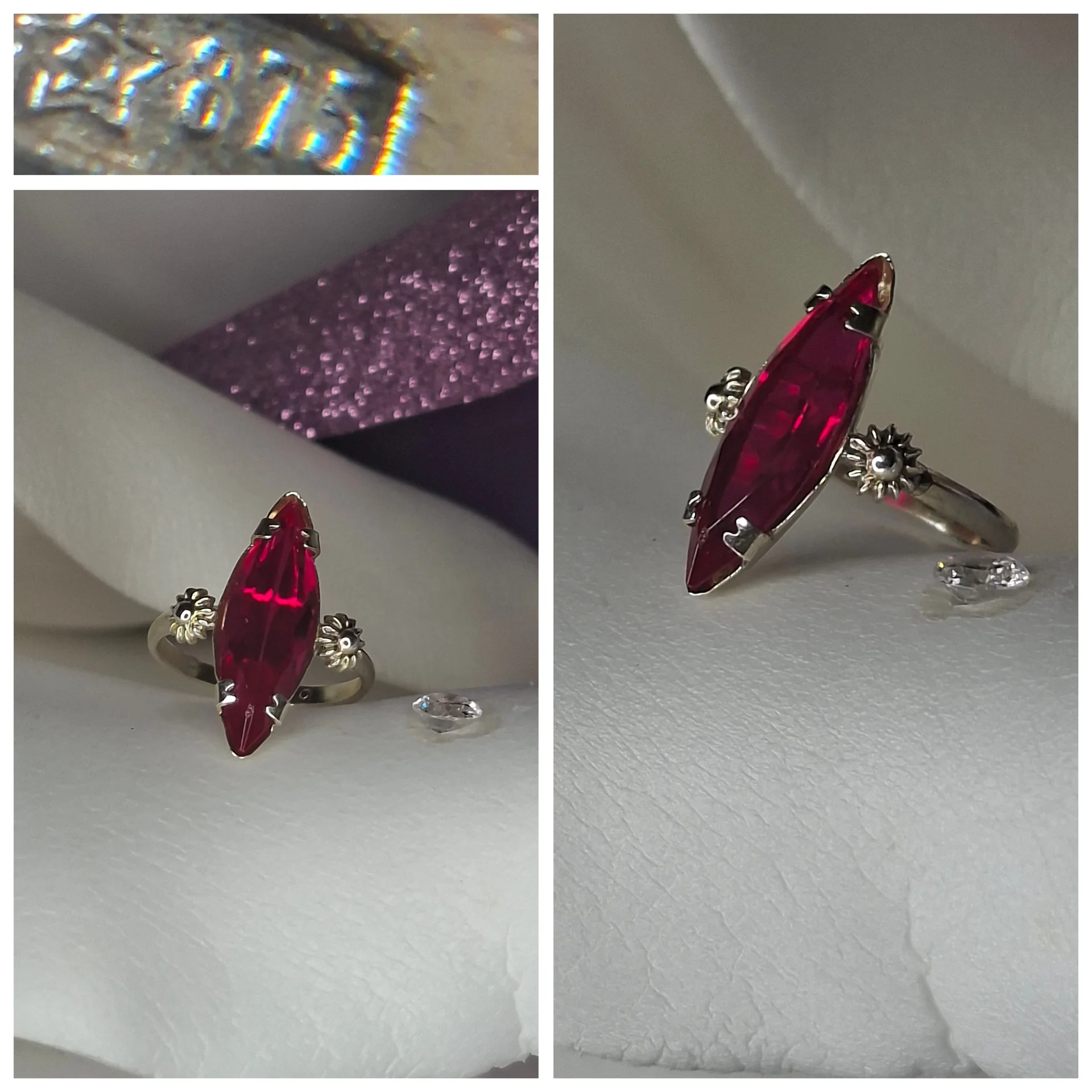 Серебряное кольцо
синт.рубин
☆875 проба - изображение 1