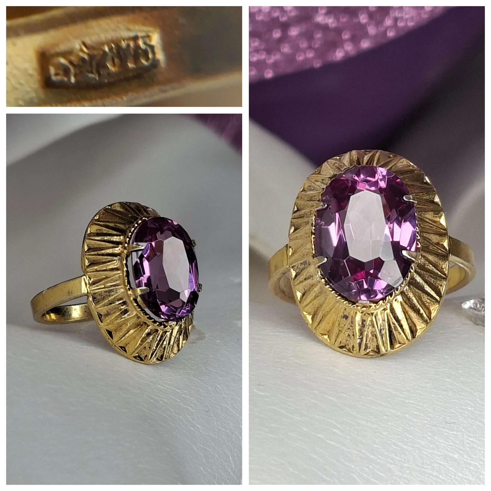 Серебряное кольцо
синт.александрит
☆875 проба - изображение 1
