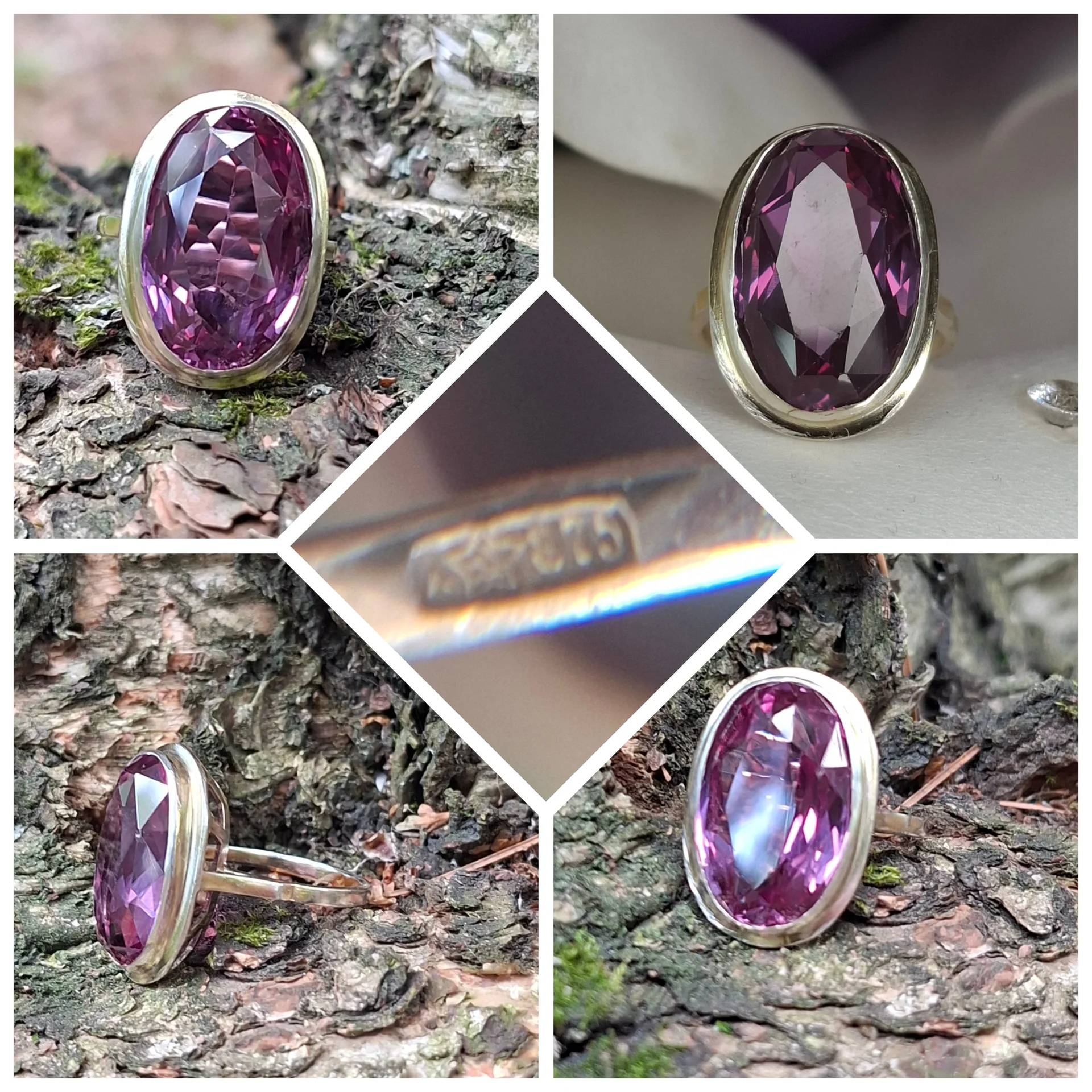 Серебряное кольцо
александрит
☆875 проба ссср - изображение 1