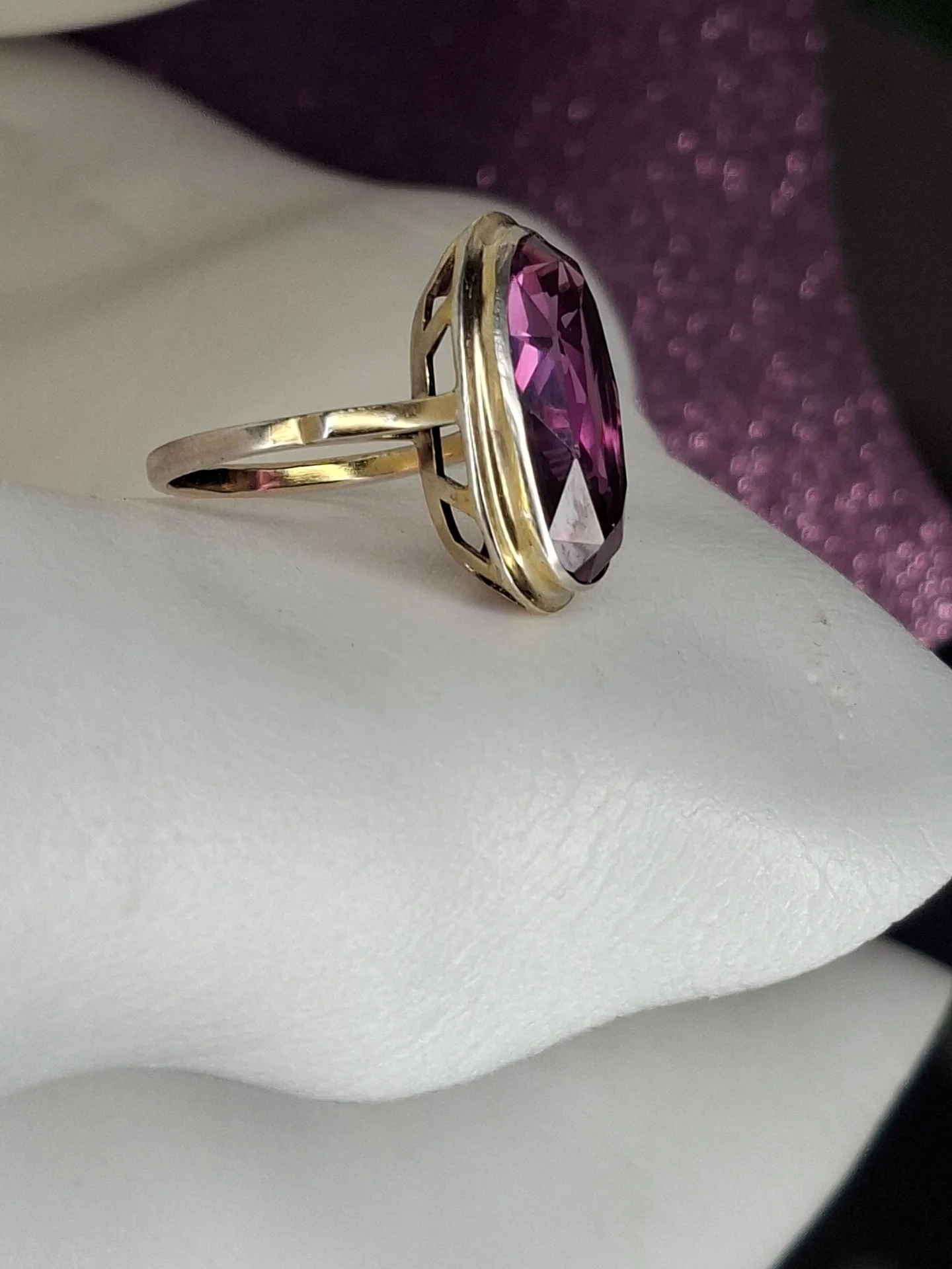 Серебряное кольцо
александрит
☆875 проба ссср - миниатюра 3