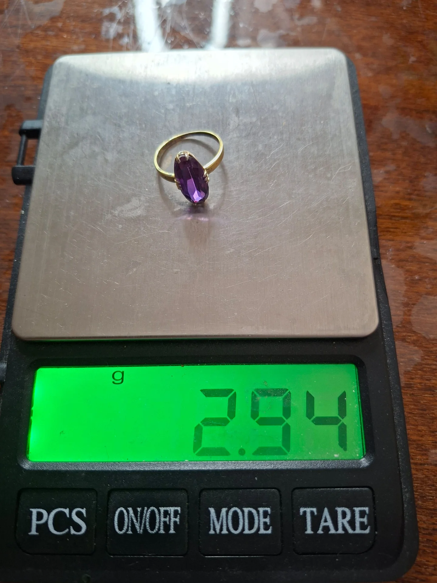 Серебряное кольцо с александритом ☆875 проба - миниатюра 4