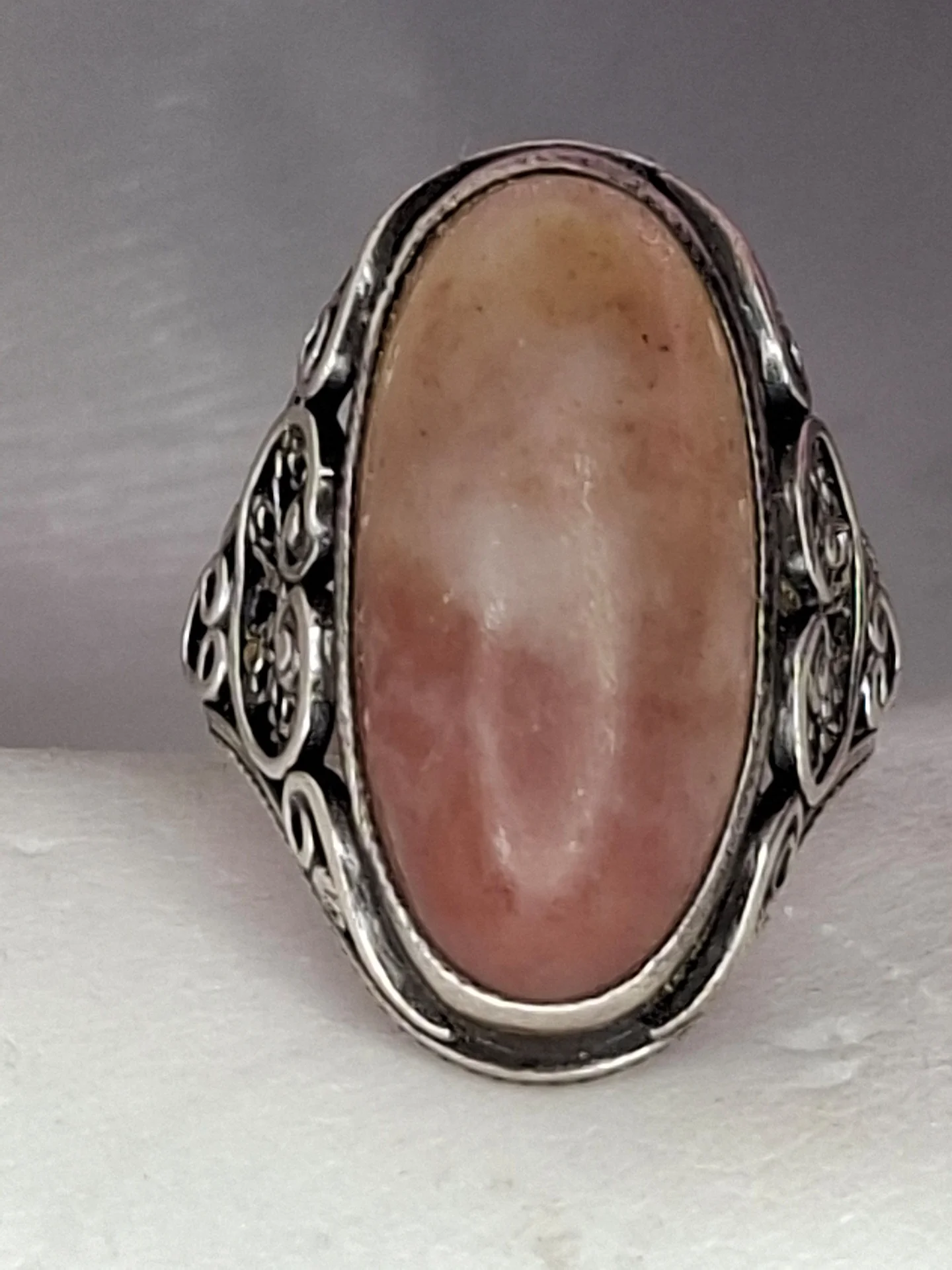 Серебряное кольцо
с халцедоном,филигрань 925 проб - миниатюра 2